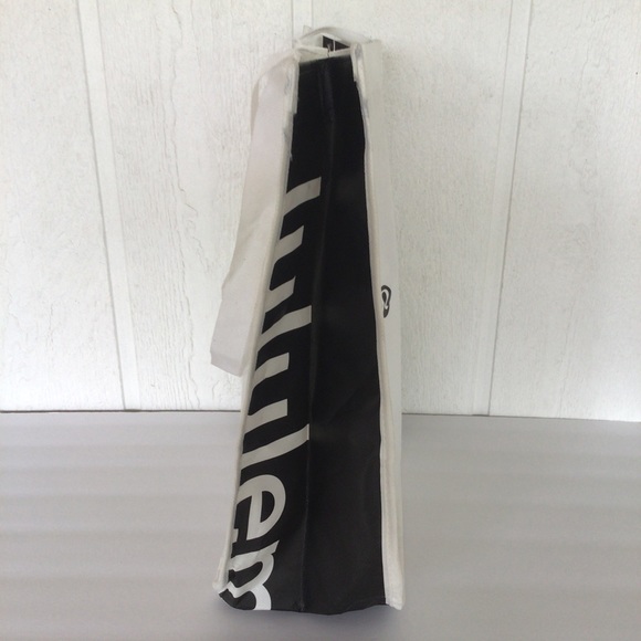 LULULEMON LARGE REUSABLE BLACK AND WHITE TOTE BAG - Picture 3 of 6